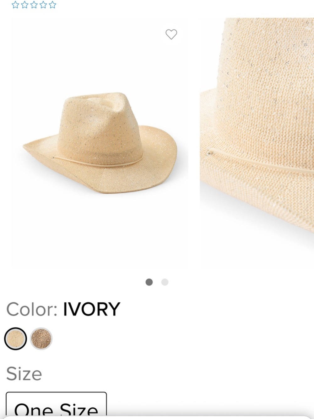 Vince Camuto Cowboy Hat with Sparkle Detail - Picture 2 of 5